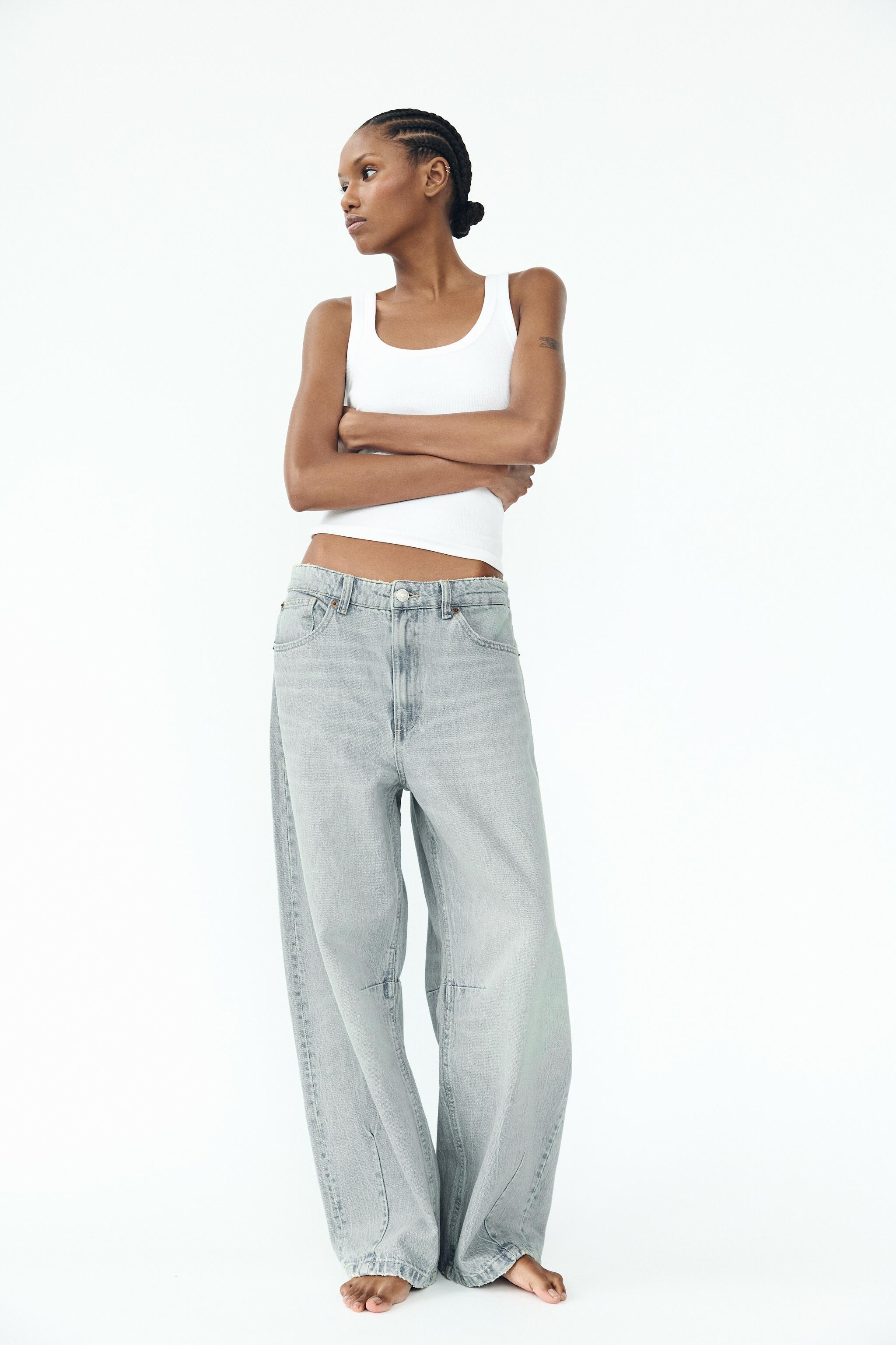 Jean baggy fille sale