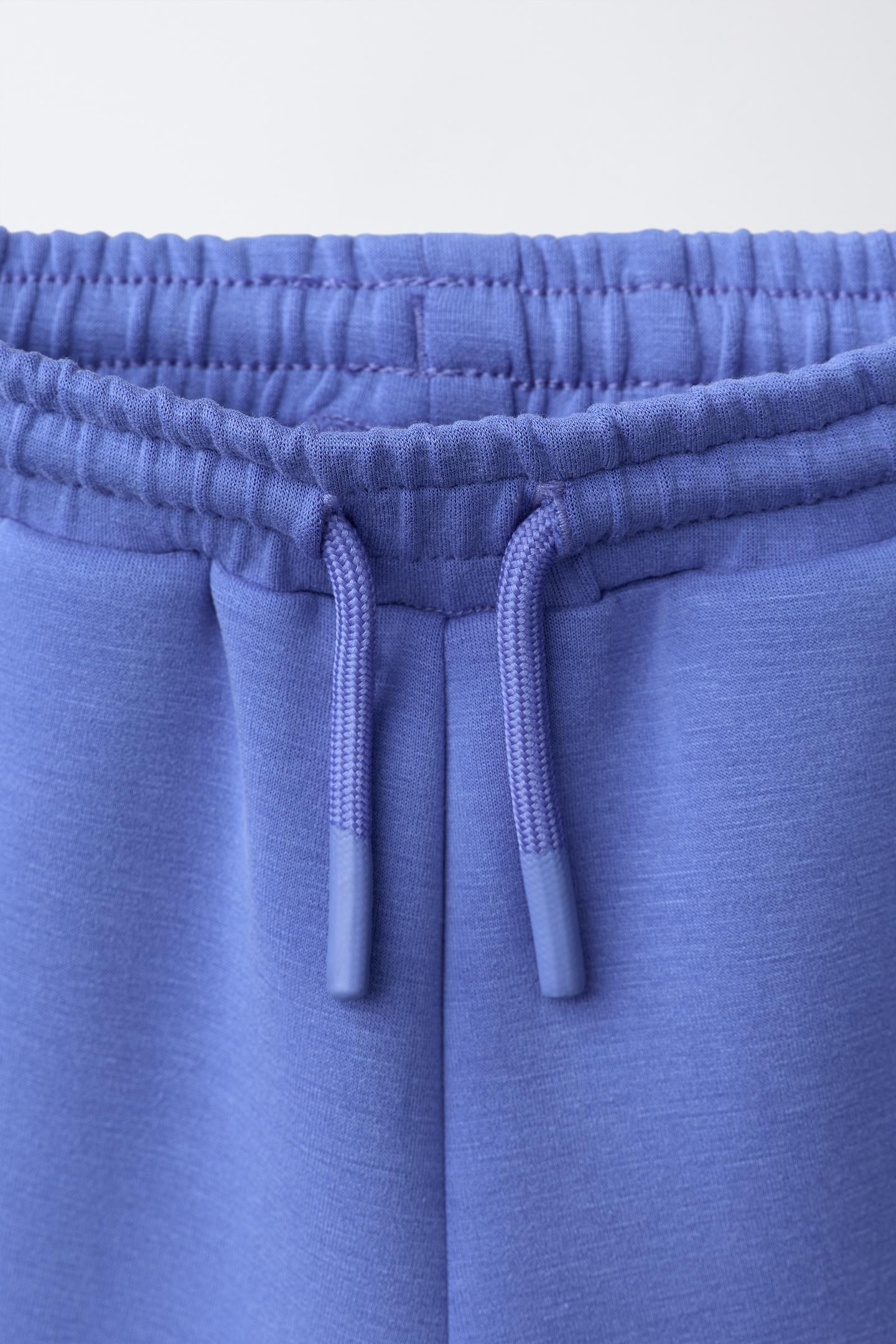 Детские шорты Zara Interlock Label, цвет: Голубоватый — фото 3