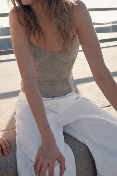 BODY KONBINATU DENTELADUNA - Urdina / Grisa, Zara-rena