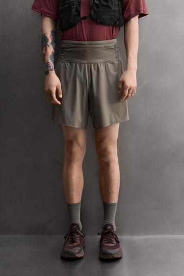 Zara TRAIL RUNNING SHORTS - Anthracite grey