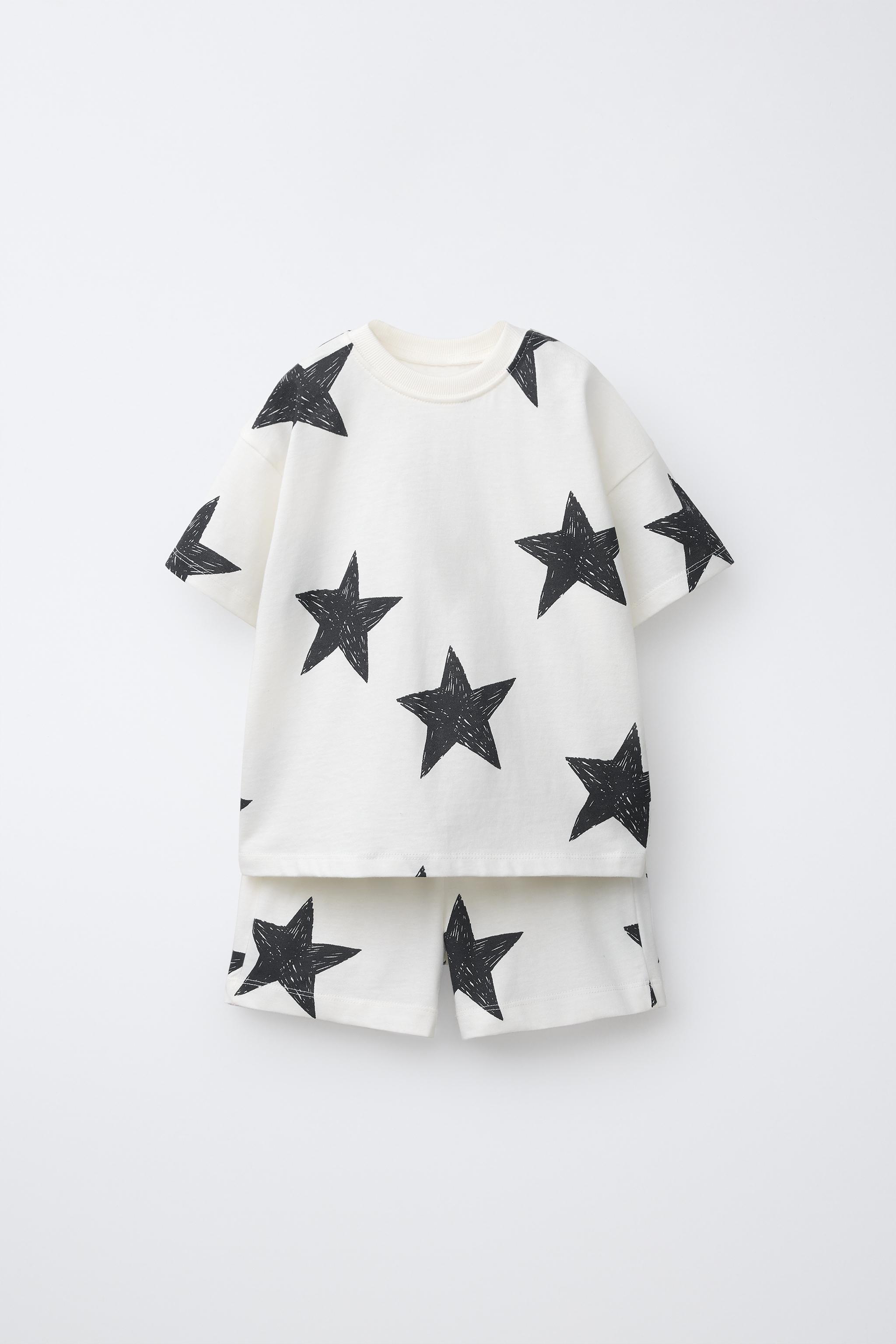 Детские шорты Zara STAR T-SHIRT AND BERMUDA JOGGING SET