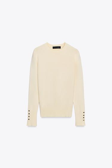 JERSEY BÁSICO PUNTO LISO - Mantequilla de Zara