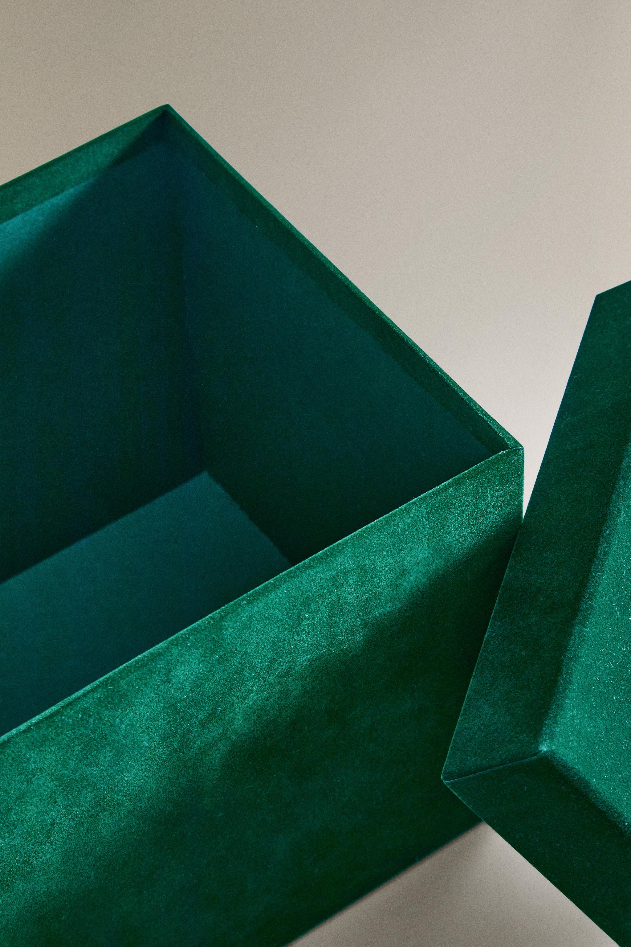 BOÎTE CARRÉE VELOURS NOËL