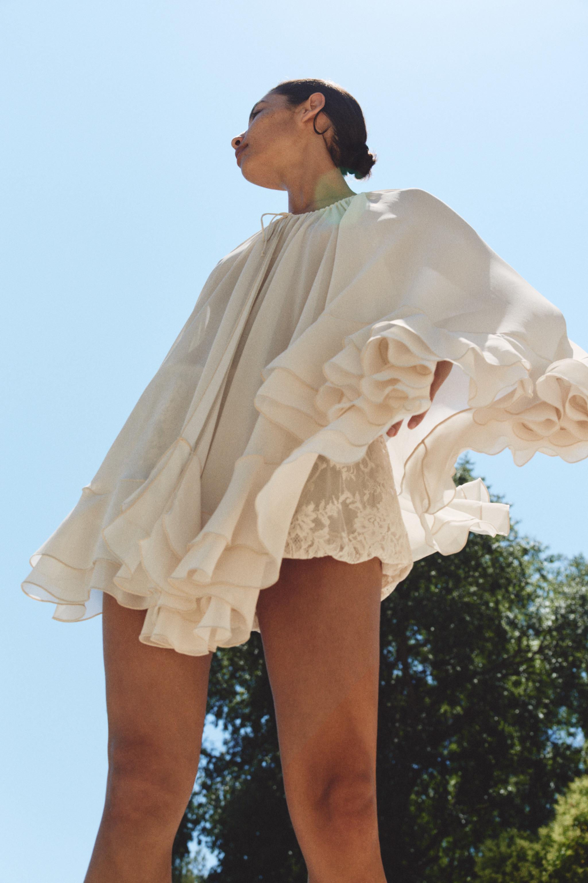 Женские шорты Zara LACE BLOOMER SHORTS — фото 3