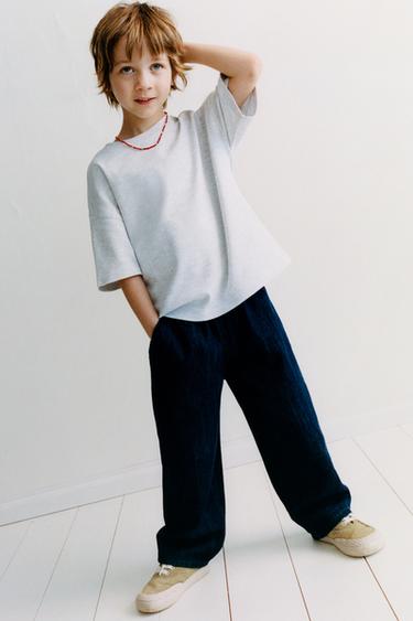 BASIC INTERLOCK T-SHIRT - Grau meliert von Zara