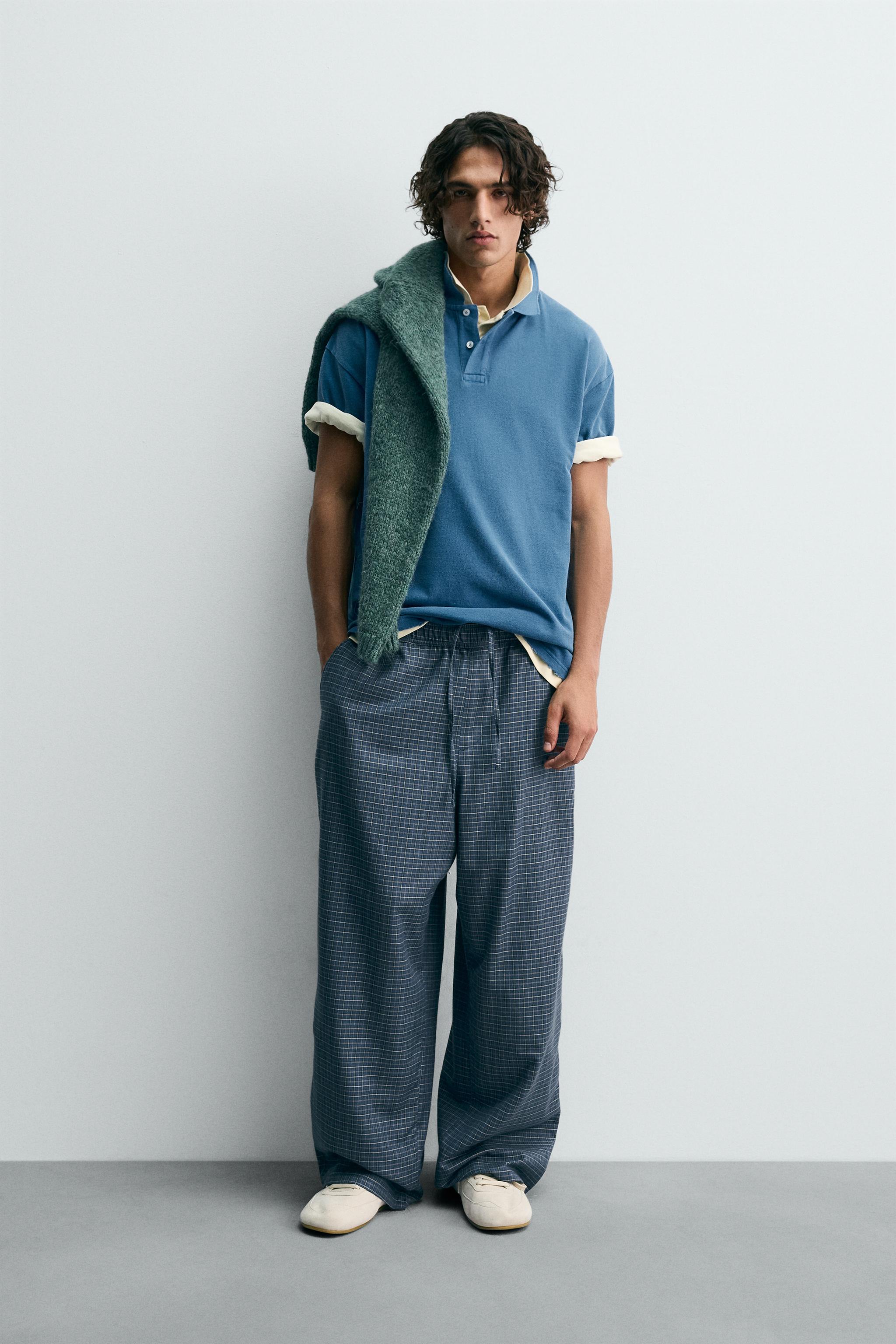 PANTALON BAGGY À CARREAUX