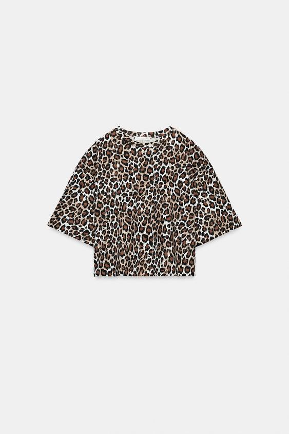 CAMISETA ESTAPADO ANIMAL - Leopardo de Zara - Imagen 0