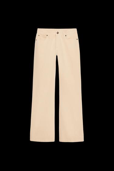 JEANS ZW COLLECTION BOOTCUT VOLLLÄNGE NIEDRIGER BUND - Cremefarben von Zara - Bild 0