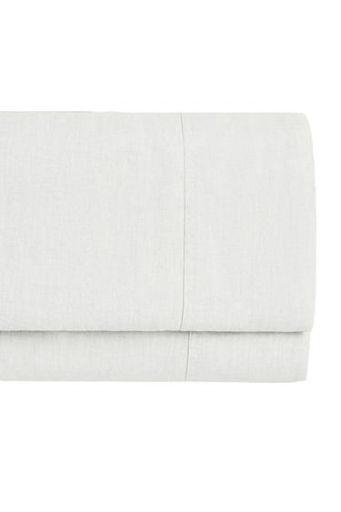 Zara WASHED LINEN FLAT SHEET (160 GSM) - White