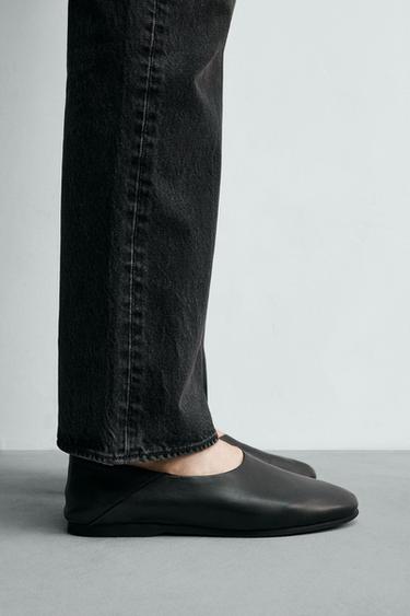 LEATHER LOAFERS WITH VIBRAM® SOLE AARON LEVINE X ZARA - Black by Zara - Image 0