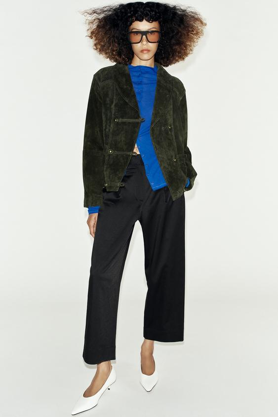 Женские брюки Zara Waist Tab, цвет: Чёрный