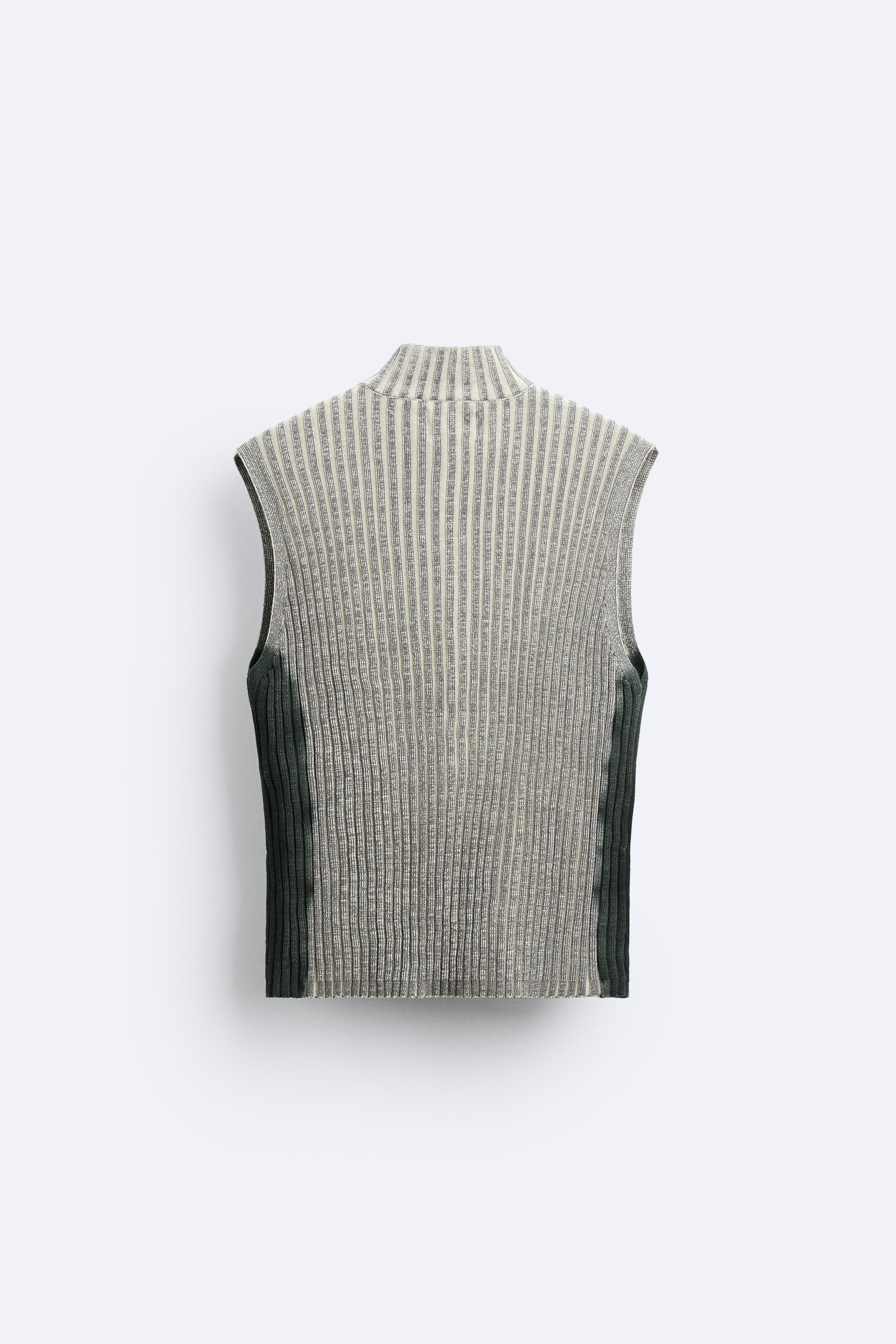 TIE DYE PRINT KNIT VEST - Gray | ZARA United States