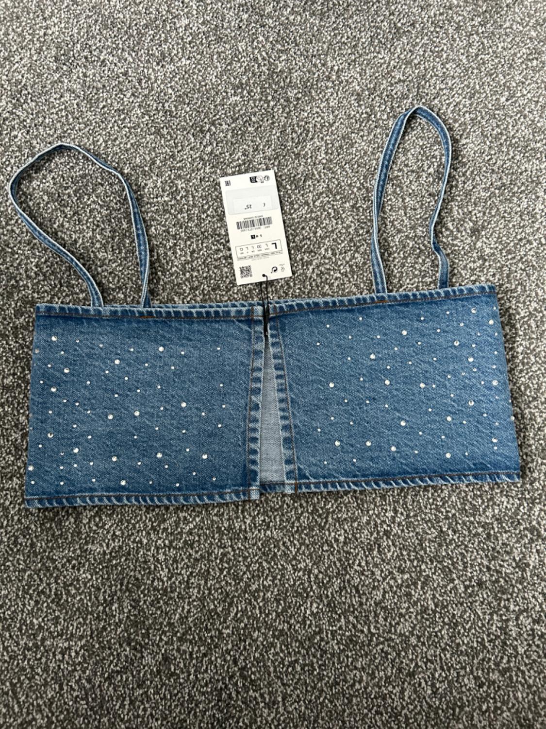 DENIM TOP WITH RHINESTONES - Image 3