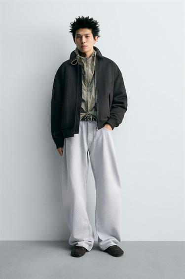 FAUX SUEDE QUILTED JACKET - Black by Zara