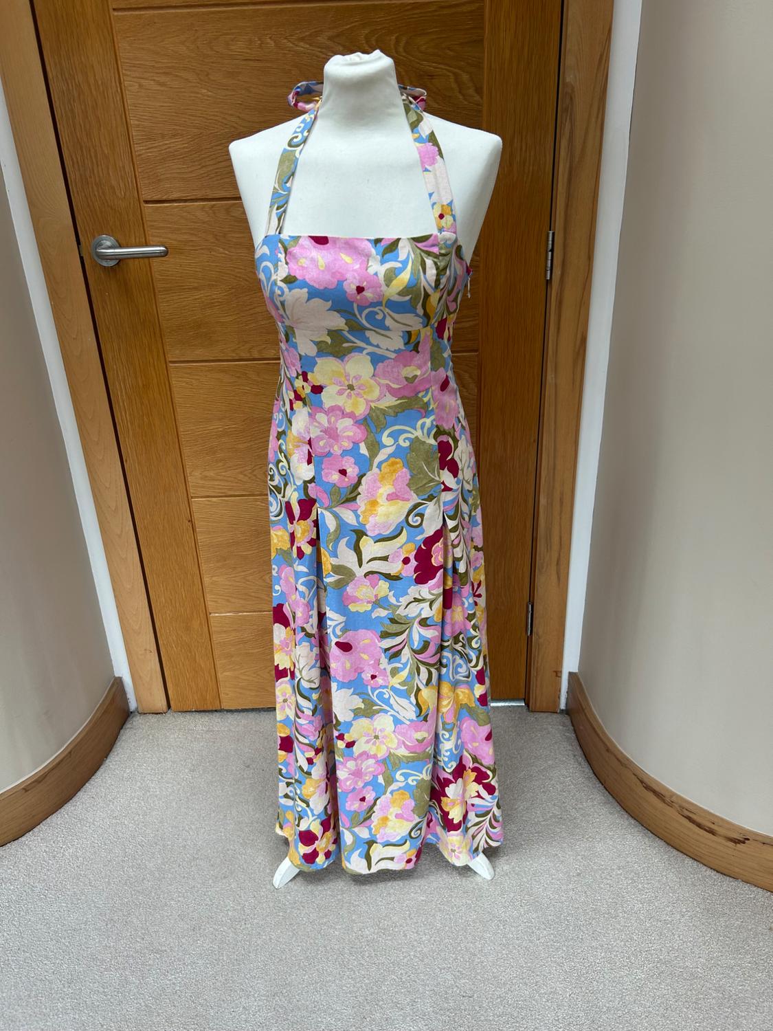 FLORAL HALTER NECK DRESS - Image 7
