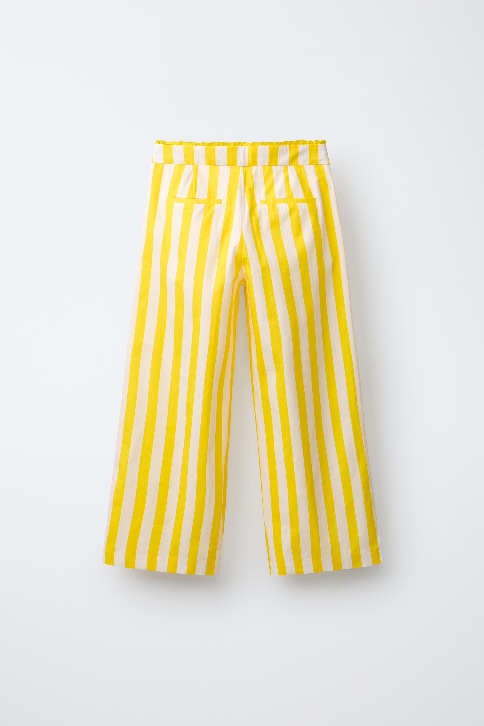 PANTALON DROIT À RAYURES