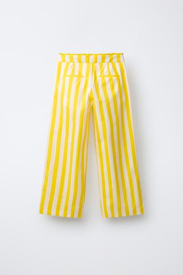 PANTALON DROIT À RAYURES - Imprimée de Zara - Image 1