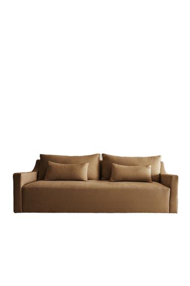 WASHED LINEN SOFA - Brick by Zara