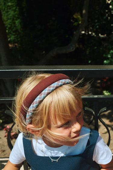 Zara TWO-PACK PLAID AND SOLID HEADBANDS - Multicolored