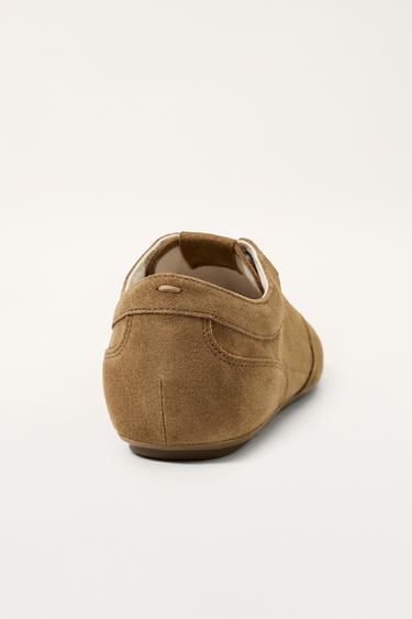 LEATHER TRAINERS LIMITED EDITION - Brown by Zara - Image 1