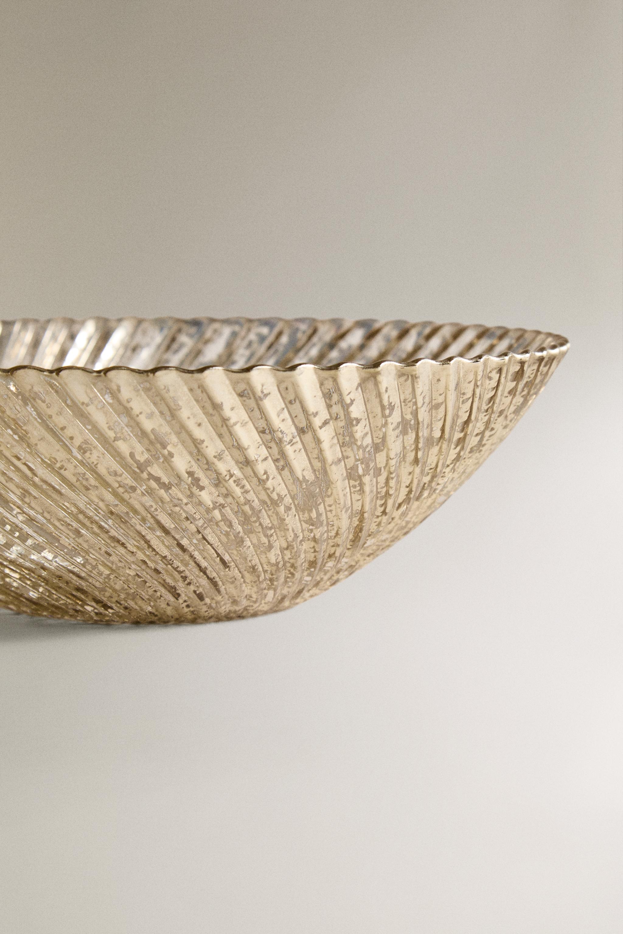 CHRISTMAS SHINY GLASS SALAD BOWL