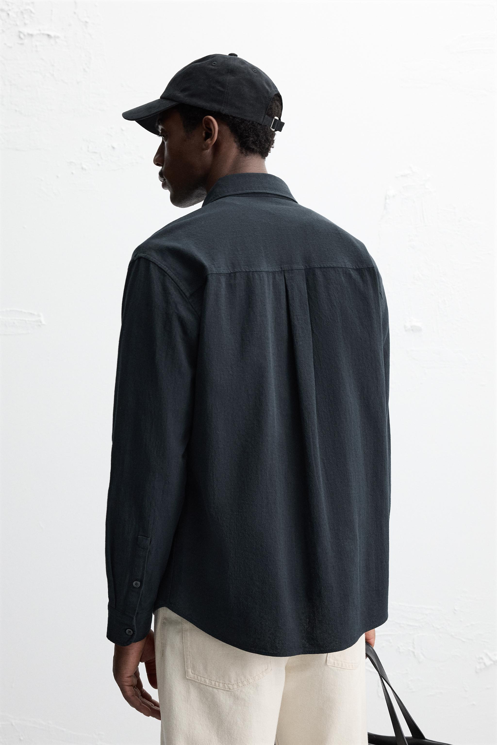 TEXTURED JACQUARD SHIRT - Navy blue | ZARA United States TEXTURED JACQUARD SHIRT - Navy blue | ZARA United States