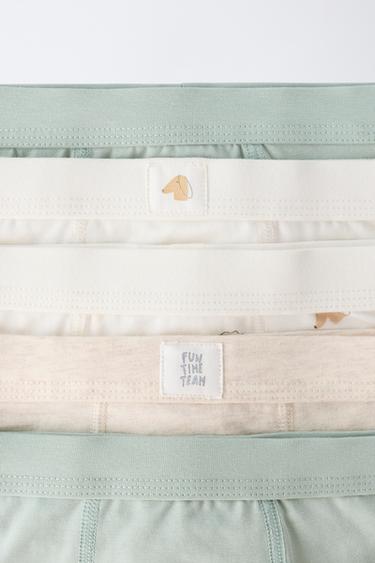 2-6 YEARS/ PACK OF 5 PUPPY PRINT BOXERS - Multicoloured by Zara