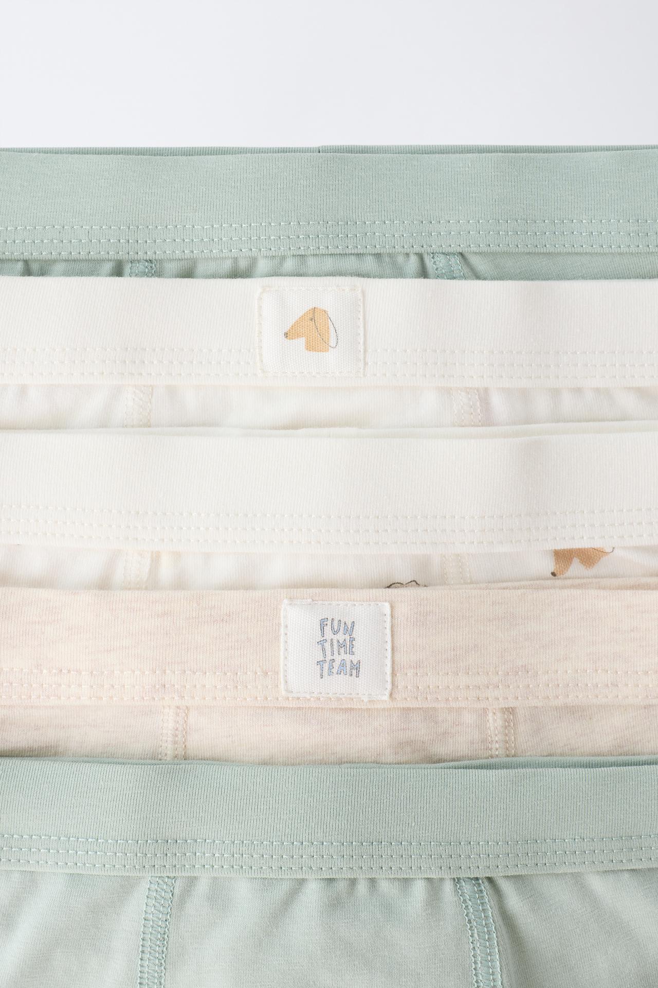 AGES 2-6 / 5-PACK PUPPY BOXER BRIEFS — Multicolored