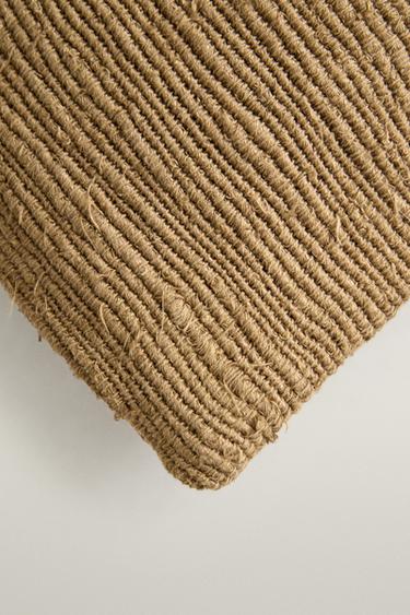 WOVEN THROW PILLOW COVER — taupe brown 2