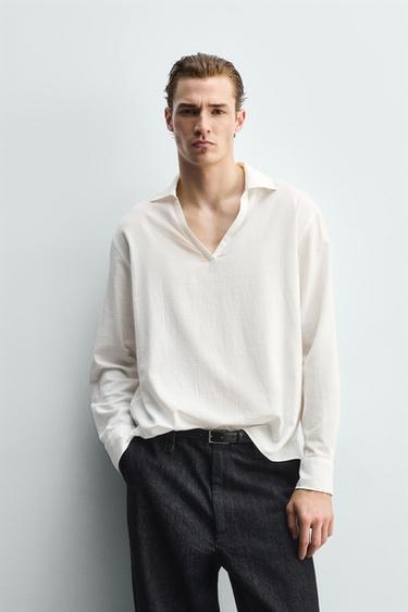 Zara COTTON - VISCOSE SHIRT - White