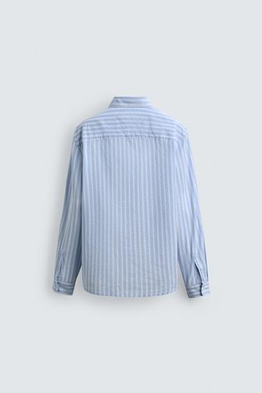 STRIPED SHIRT WITH POCKET - 981 by Zara - Image 8