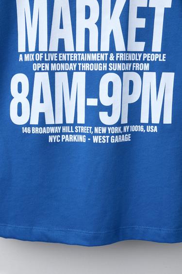 SLOGAN PRINT T-SHIRT - Bluish by Zara - Image 3
