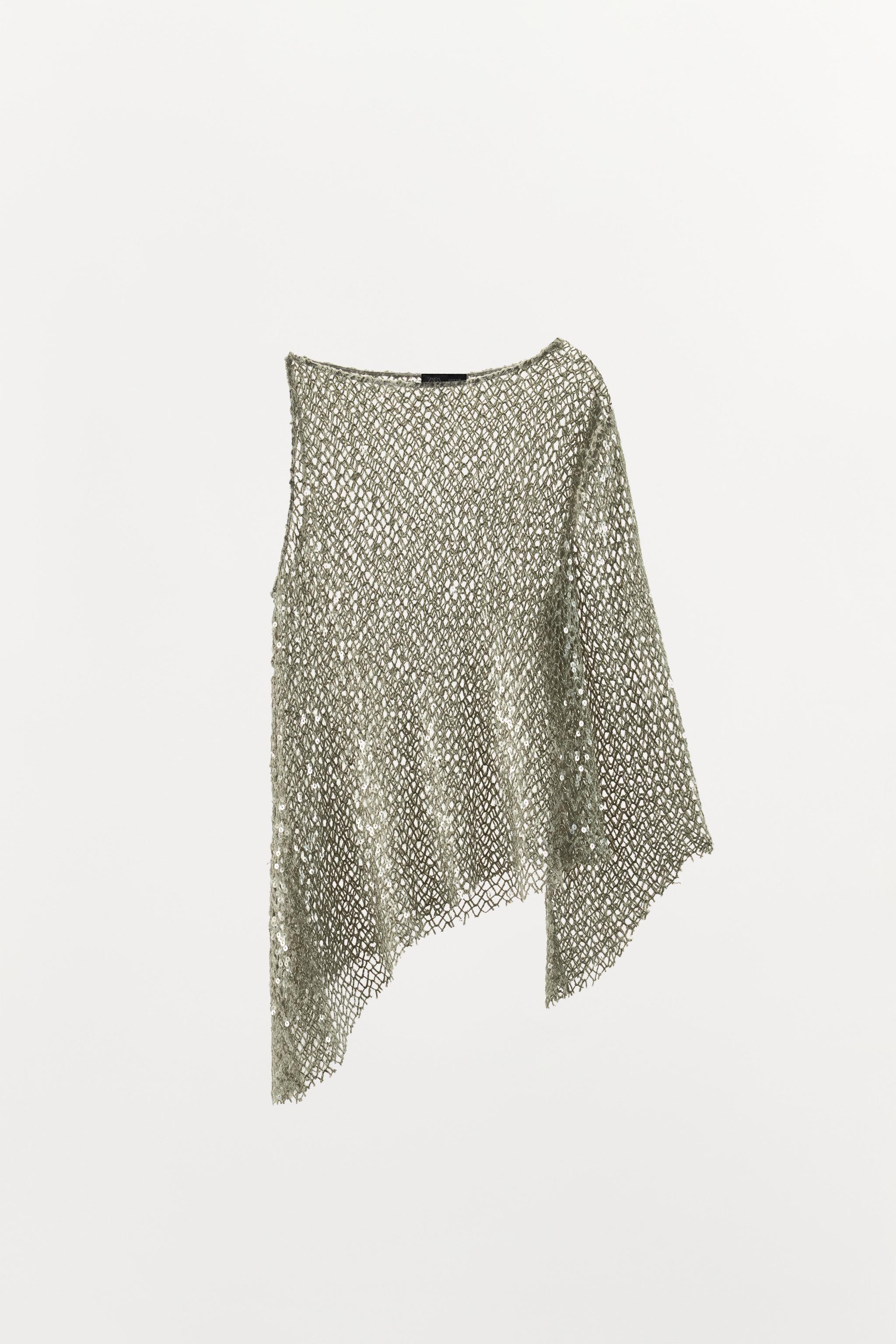 ASYMMETRIC SEQUIN TOP