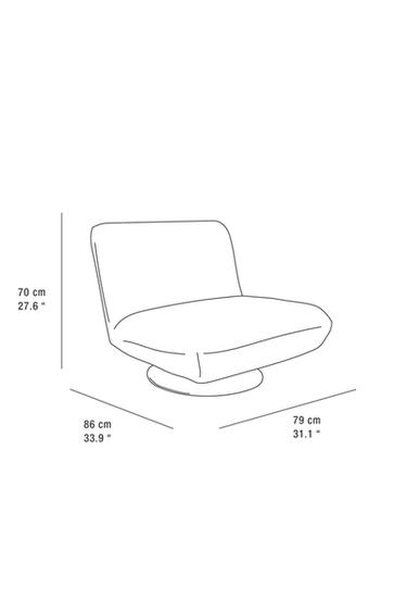 FAUTEUIL PIVOTANT COTON - Bleu canard de Zara - Image 4
