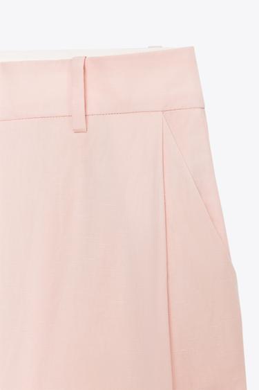 PANTALON LARGE À PINCES - Rose de Zara - Image 8