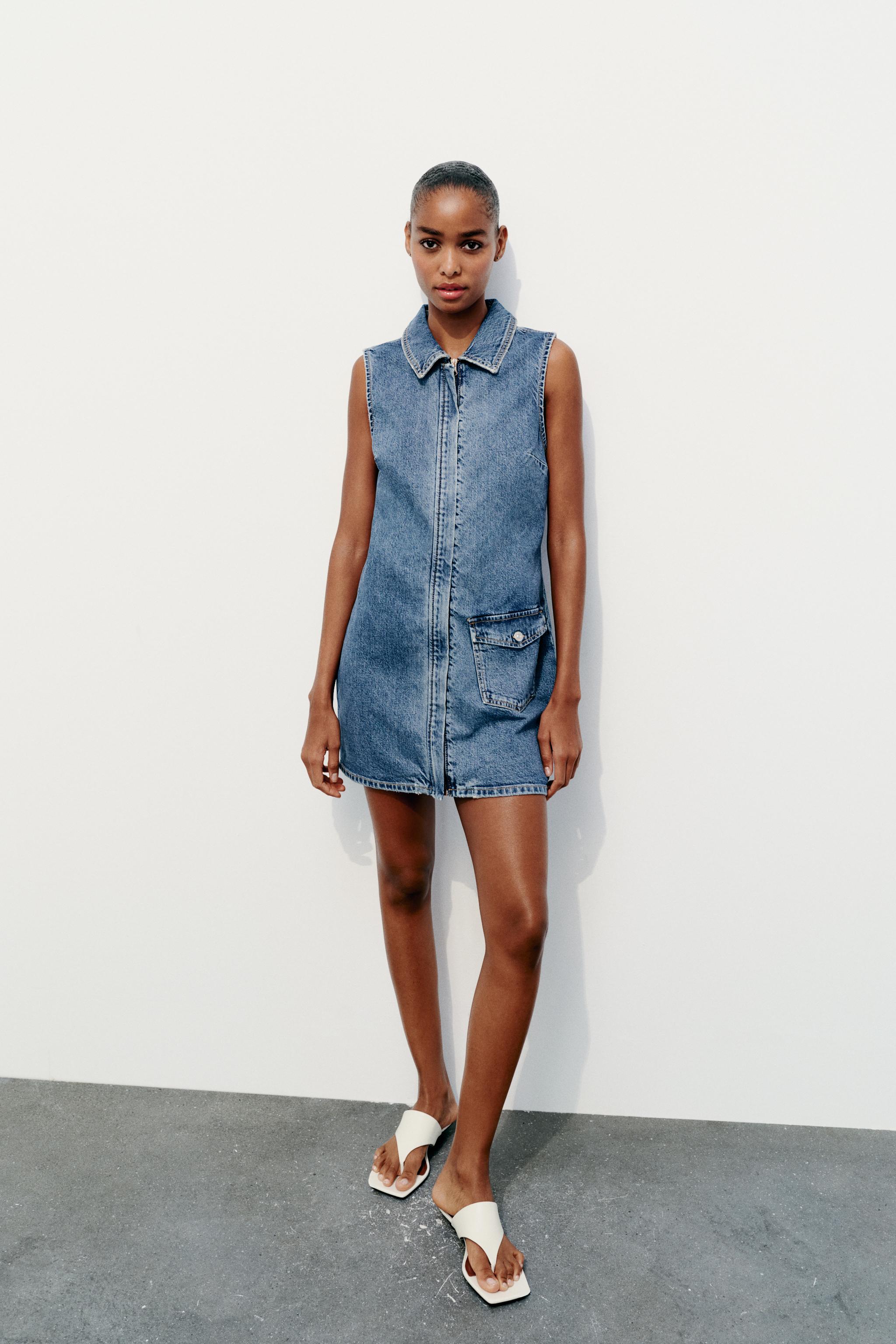 TRF FITTED DENIM DRESS - Blue | ZARA United States