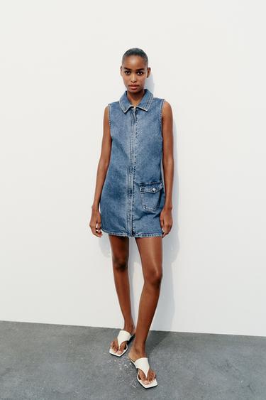 ДЖИНСОВОЕ ПЛАТЬЕ TRF ОБЛЕГАЮЩЕГО КРОЯ — СИНИЙ от Zara — изображение 0