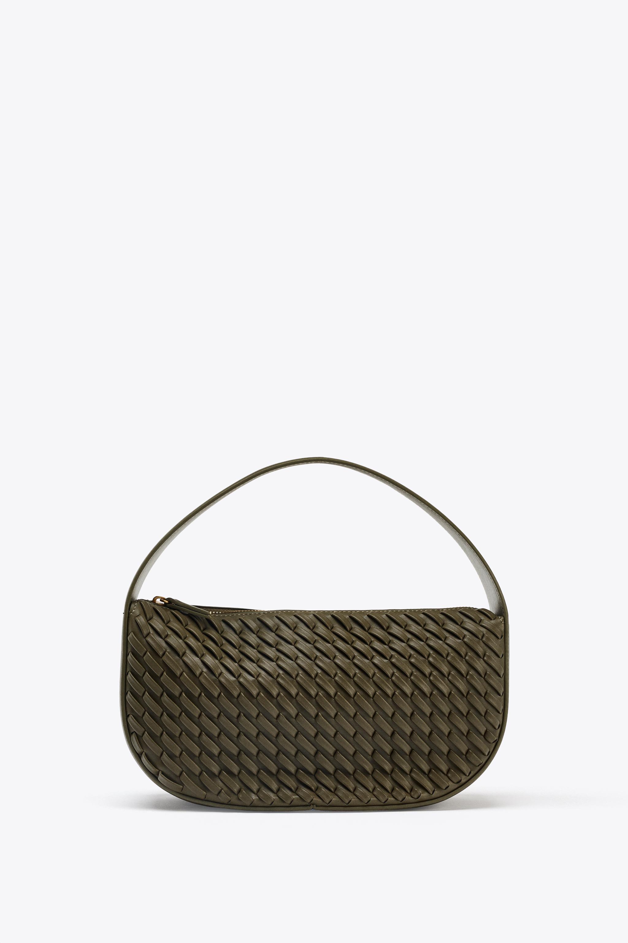 ZARA【NEW】WOVEN-EFFECT HANDBAG WOVEN EFFECT HANDBAG - Green | ZARA Canada