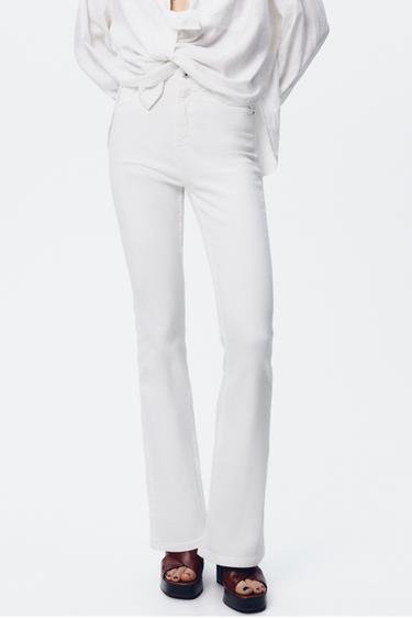 Z1975 FLARED HIGH-WAIST JEANS - White by Zara