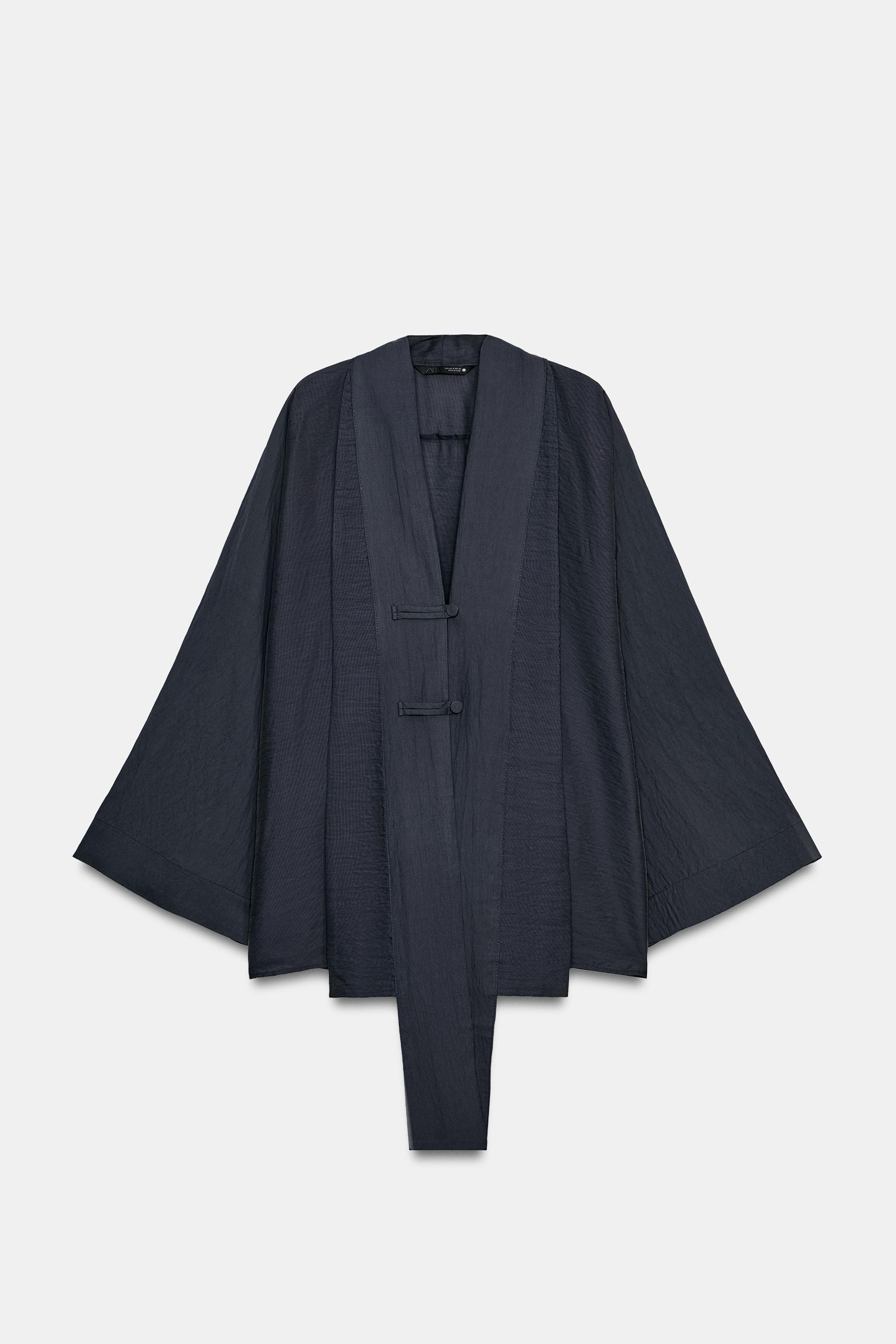 ZW COLLECTION WRAP SHIRT WITH FROG FASTENINGS