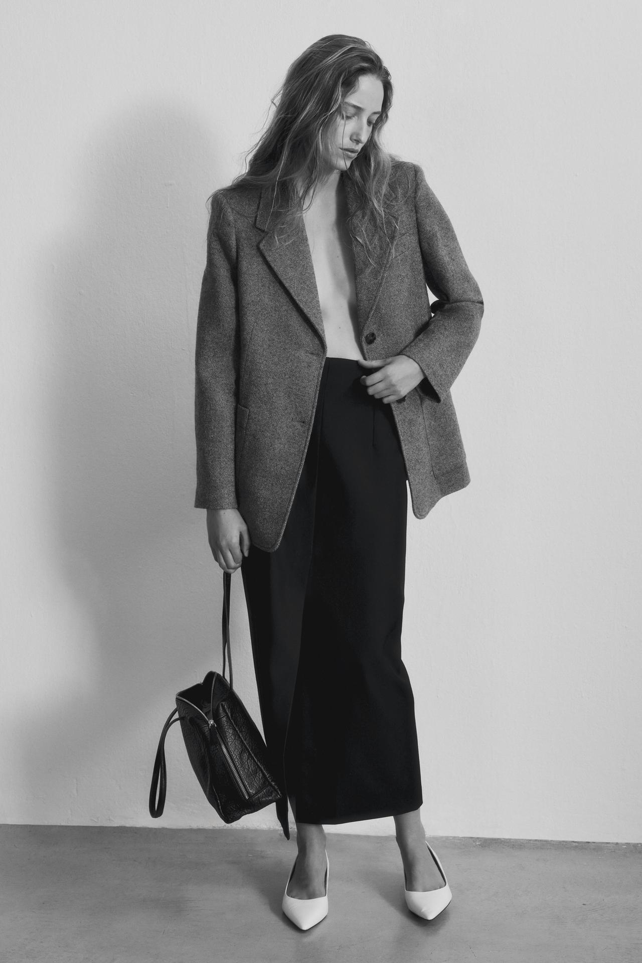ZW COLLECTION STRAIGHT WOOL BLEND BLAZER