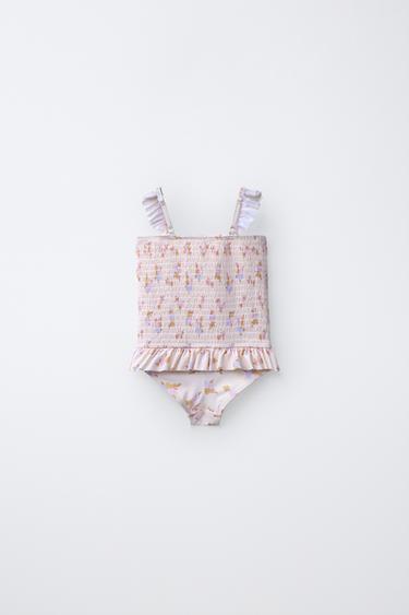 1-6 YEARS/ FLORAL PRINT SWIMSUIT WITH RUFFLES - Stone by Zara - Image 1
