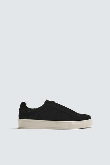 Zara LEATHER SNEAKERS - Black - Image 0
