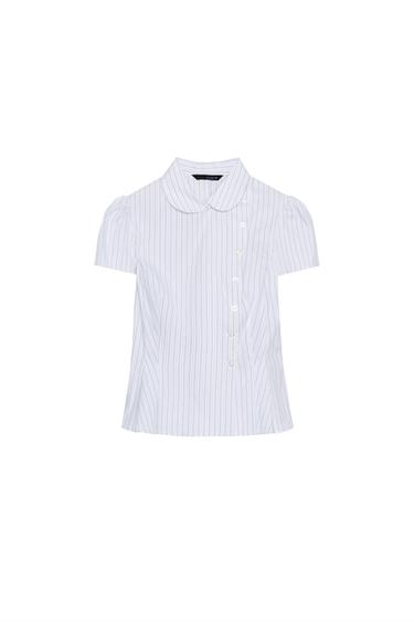 STRIPED POPLIN SHIRT - Grey / Beige by Zara
