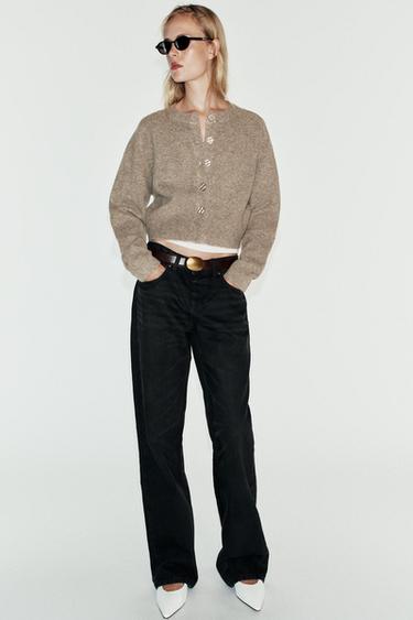 SOFT KNIT CARDIGAN - Metal brown by Zara - Image 0