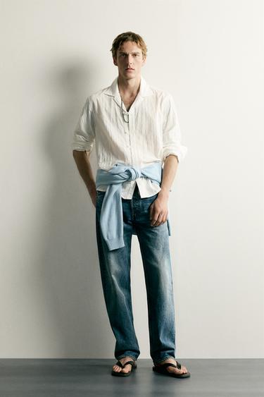 قميص RELAXED FIT بأزرار تبديل - أبيض الخاص بـ Zara - صورة 0