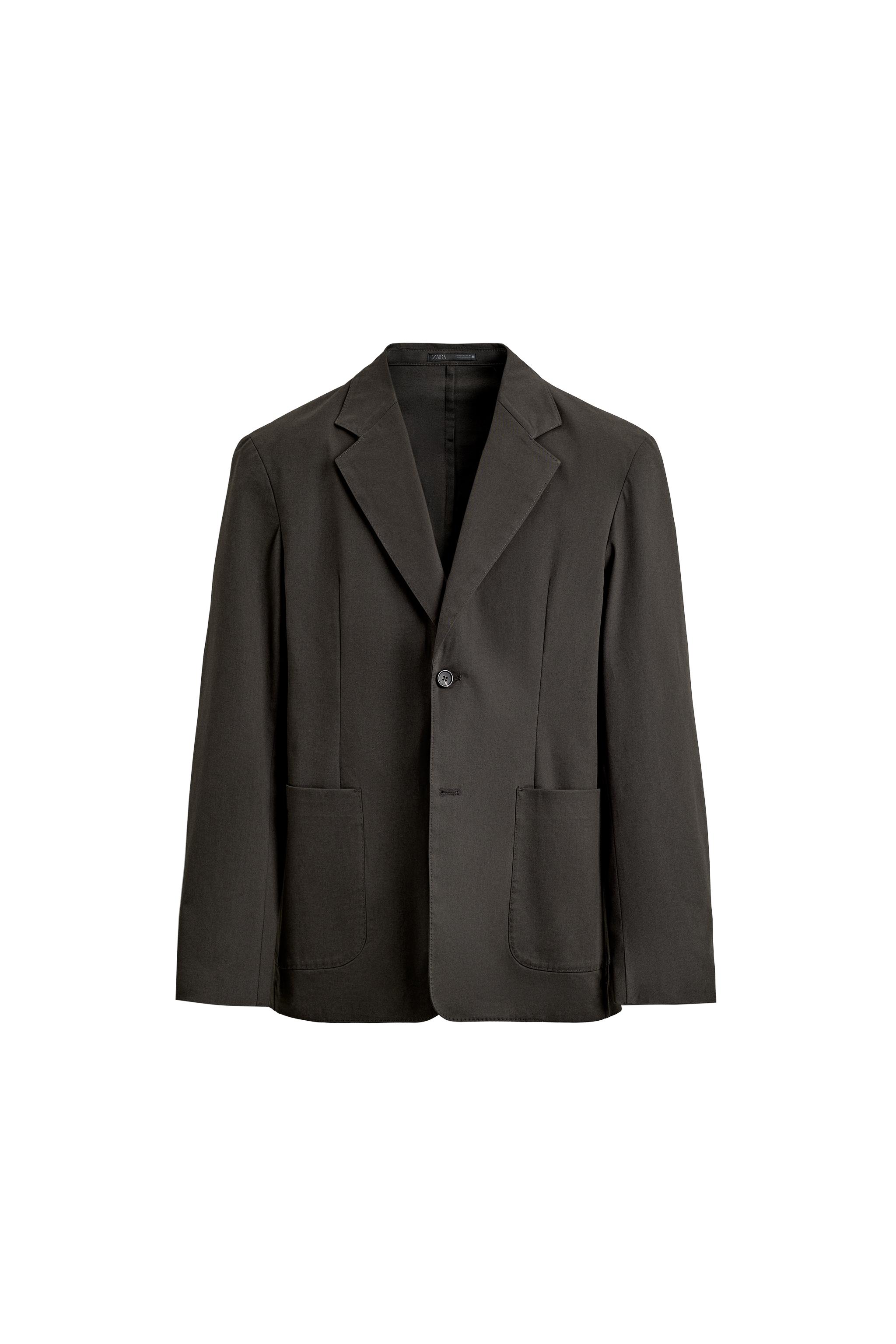 BLAZER COUPE DÉCONTRACTÉE COSTUME EN COTON MÉLANGÉ