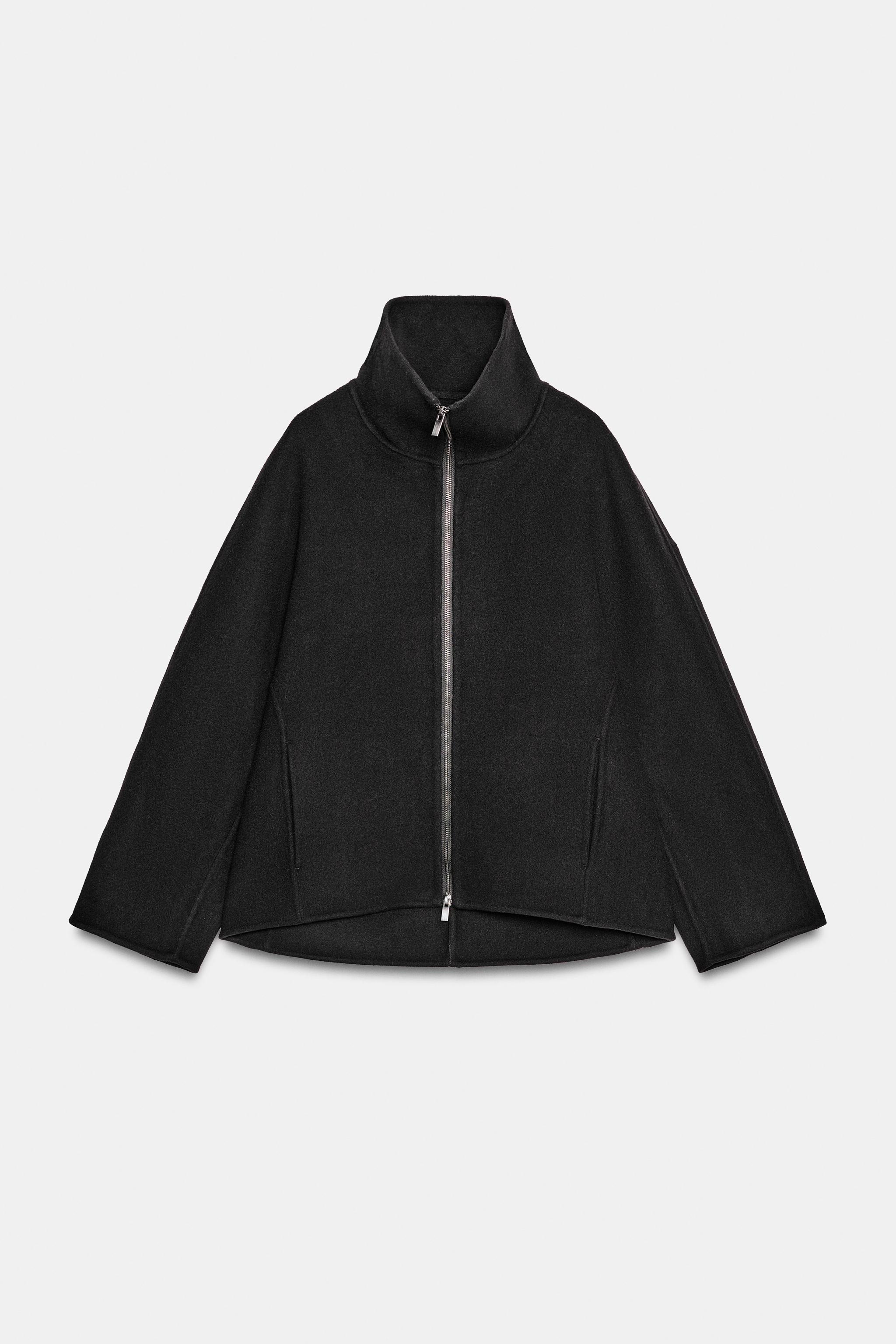 SHORT WOOL BLEND COAT ZW COLLECTION - Black | ZARA United Kingdom