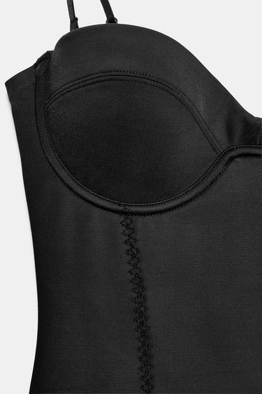 SHORT POLYAMIDE BLEND DRESS - Black by Zara - Image 6
