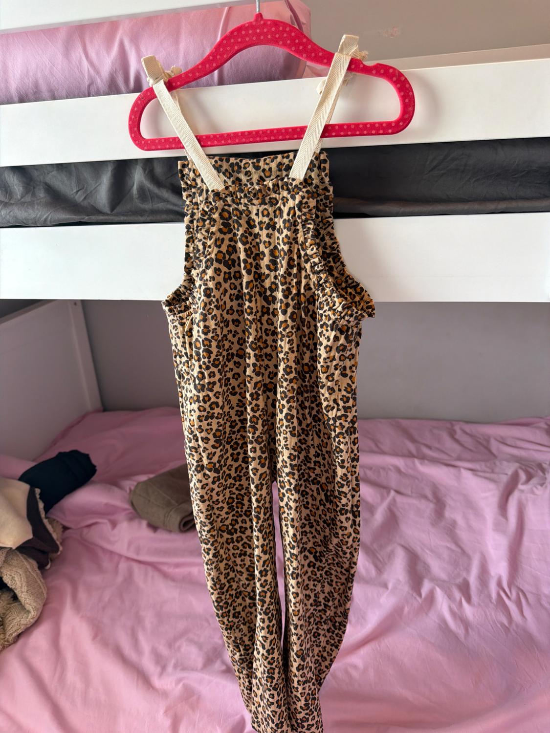 ANIMAL PRINT DUNGAREES WITH BOWS - Image 7